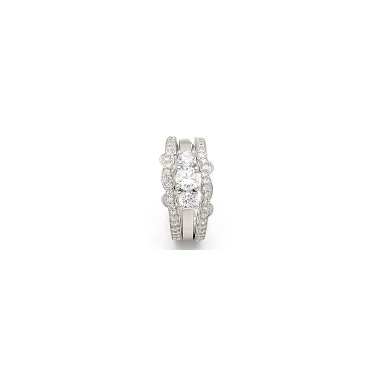 drei-in-einem Ring aus Silber