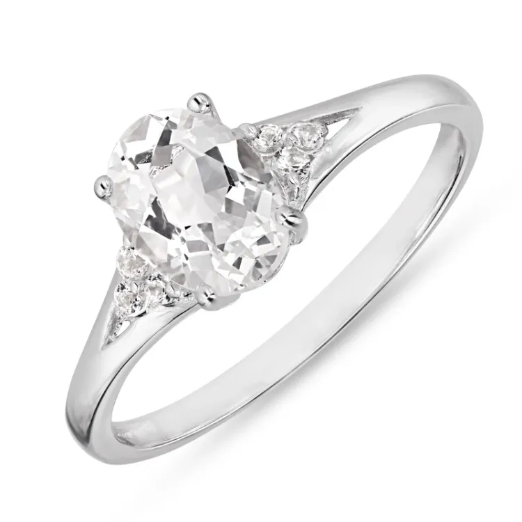 synthetische Topas Ring aus Silber