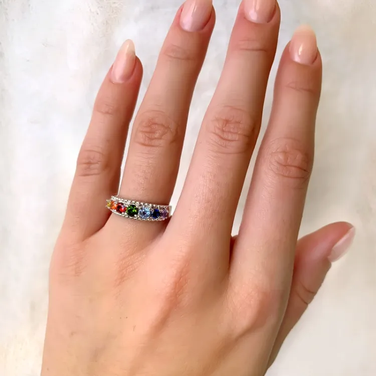 Chanti Ringe Silberring aus rhodiniertem Silber