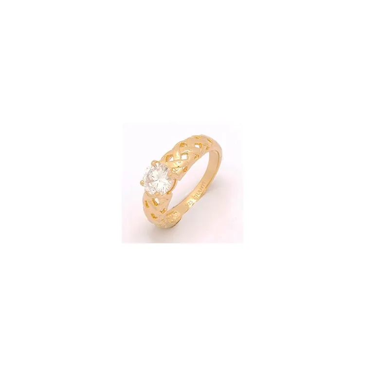 Zirkon Ring aus vergoldetem Sterlingsilber