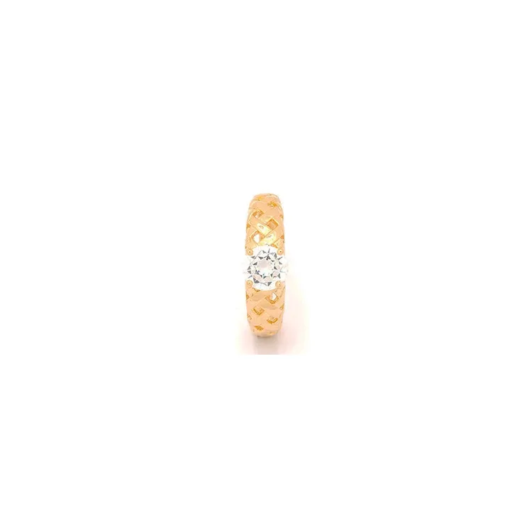 Zirkon Ring aus vergoldetem Sterlingsilber