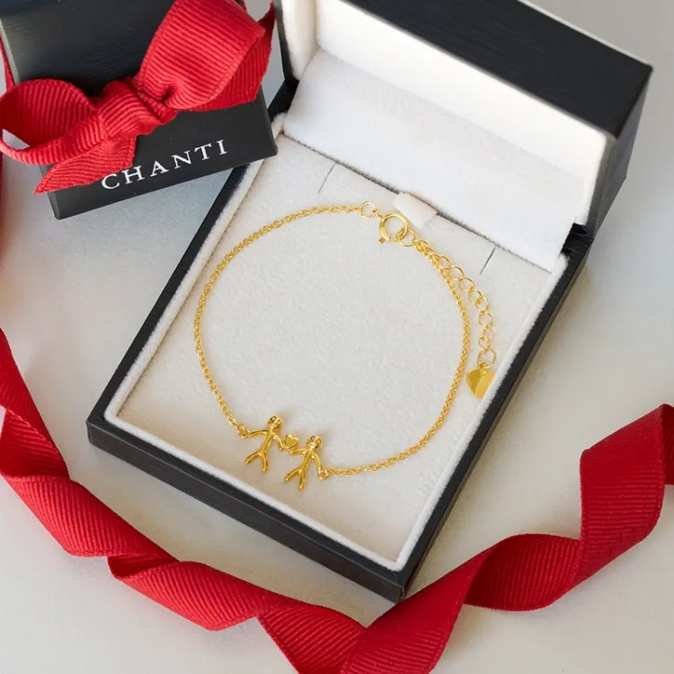 familie Armband aus vergoldetem Sterlingsilber