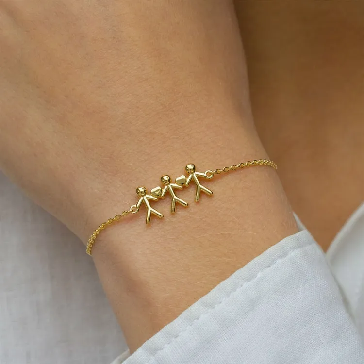 familie Armband aus vergoldetem Sterlingsilber