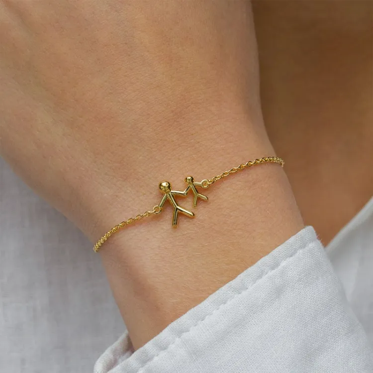 familie Armband aus vergoldetem Sterlingsilber