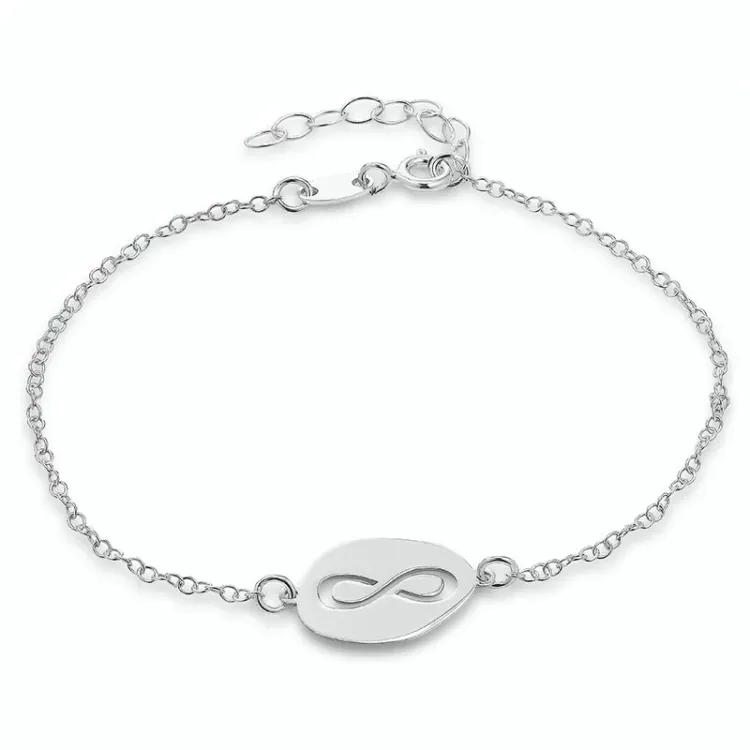 Unendlichkeits Armband aus Silber und Anhänger aus Silber