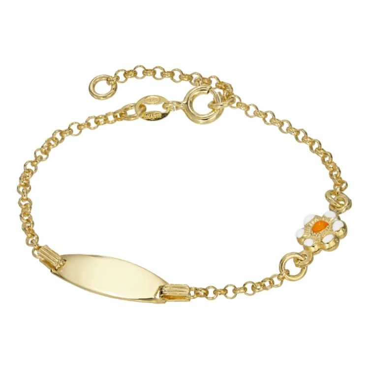 Blumen Kinderarmband aus vergoldetem Sterlingsilber - Little Ones