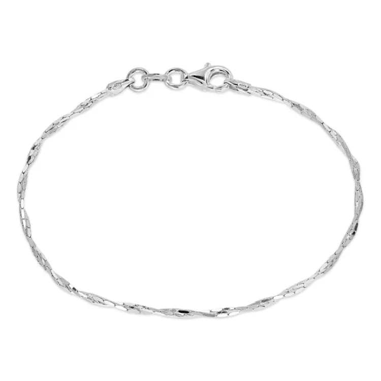 Gewundenes Armband aus Silber  x 1,3 mm
