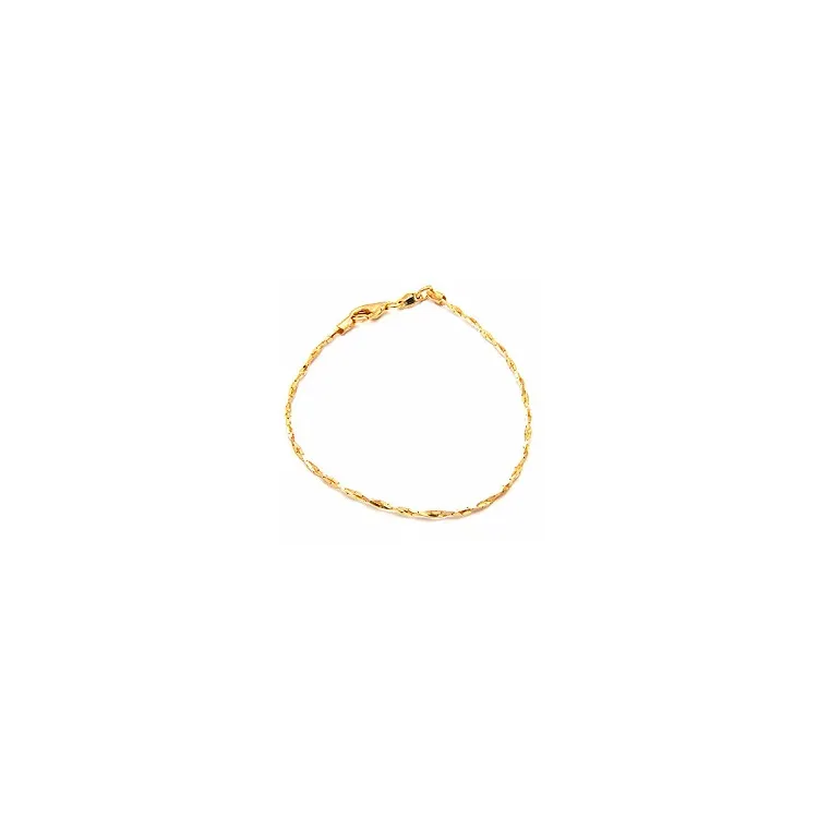 Gewundenes Armband aus vergoldetem Sterlingsilber  x 1,3 mm