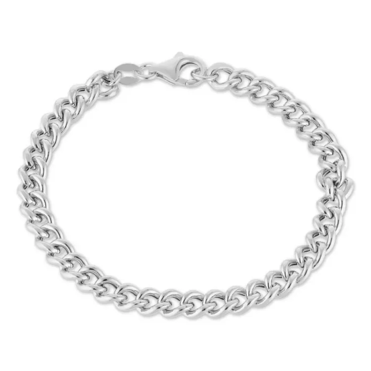 Panzerarmband aus Silber 17, 18cm x 5,3 mm
