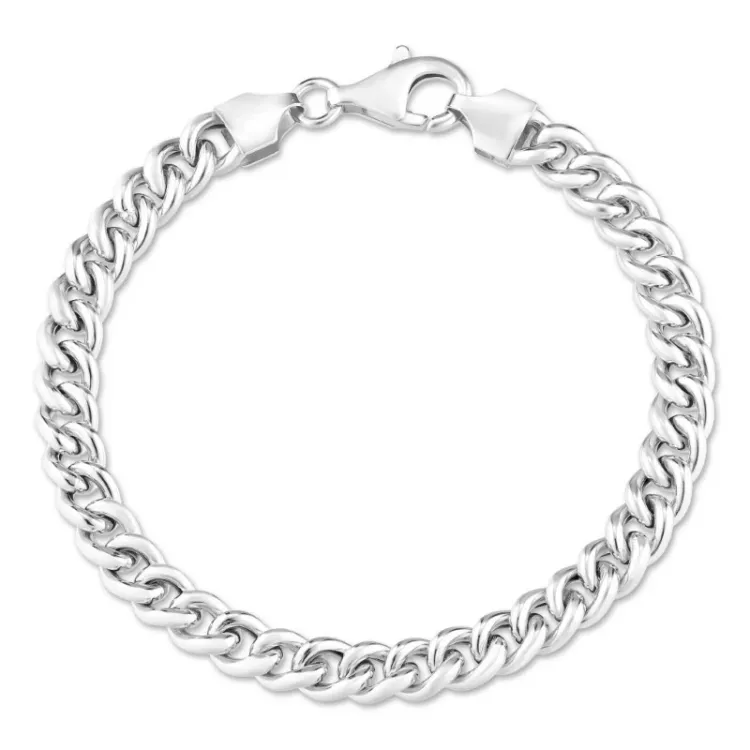 Panzerarmband aus Silber 17, 18cm x 5,8 mm