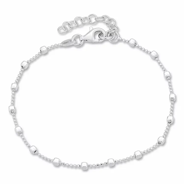 Kugelkettenarmband aus Silber 17 plus 3 cm x 2,1 mm