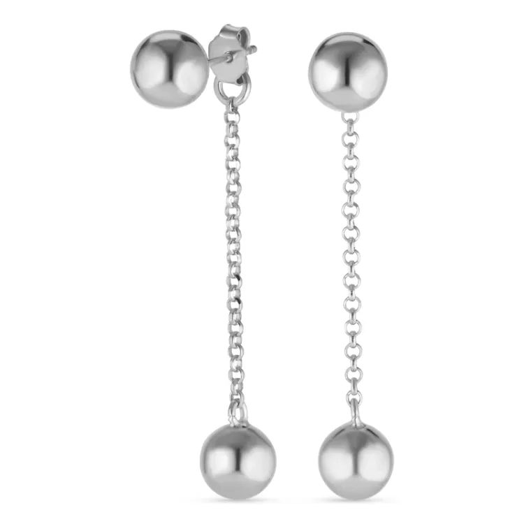 lange ketten ohrringe in Silber