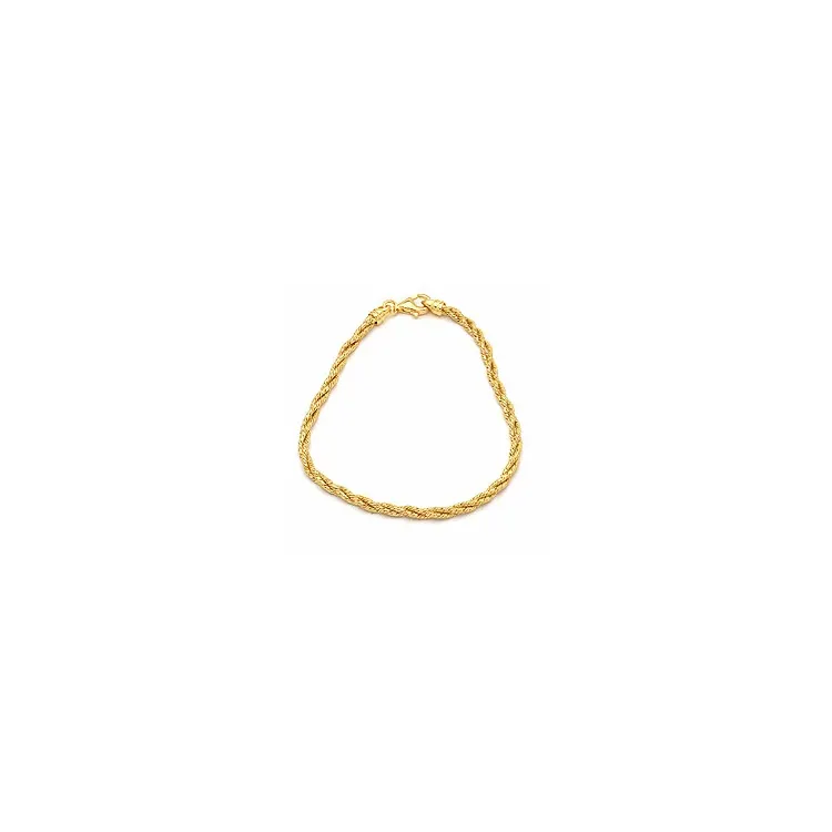 Gewundenes armband aus vergoldetem sterlingsilber  x 1,1 mm