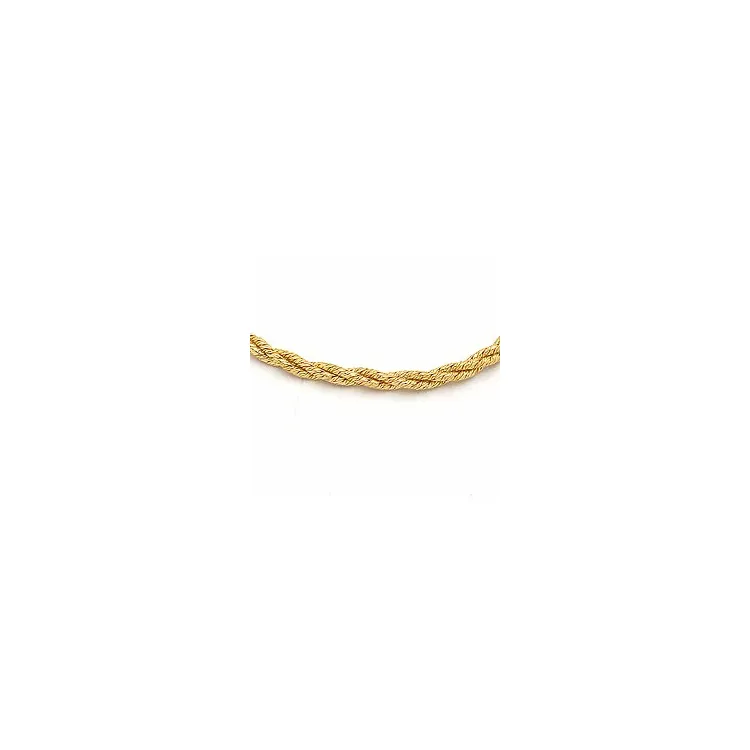 Gewundenes armband aus vergoldetem sterlingsilber  x 1,1 mm