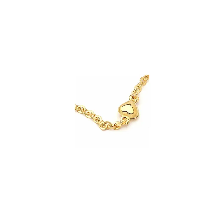 Fußkette aus vergoldetem Sterlingsilber und Anhänger aus vergoldetem