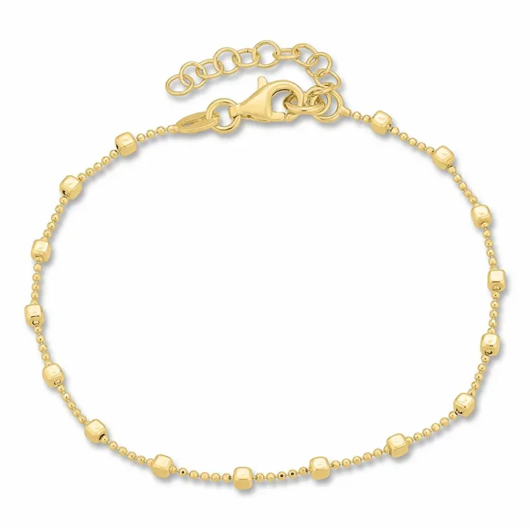 Kugelkettenarmband aus vergoldetem Sterlingsilber  x 2,1 mm 