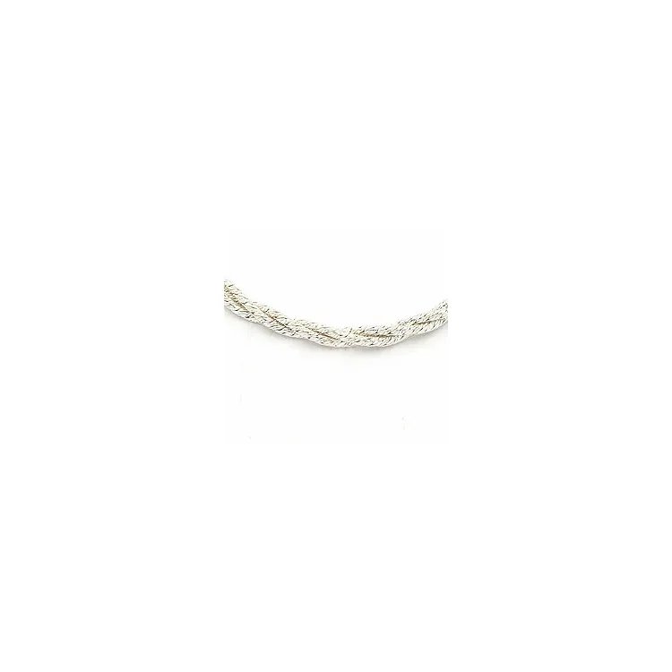 Gewundenes Armband aus Silber  x 2,5 mm