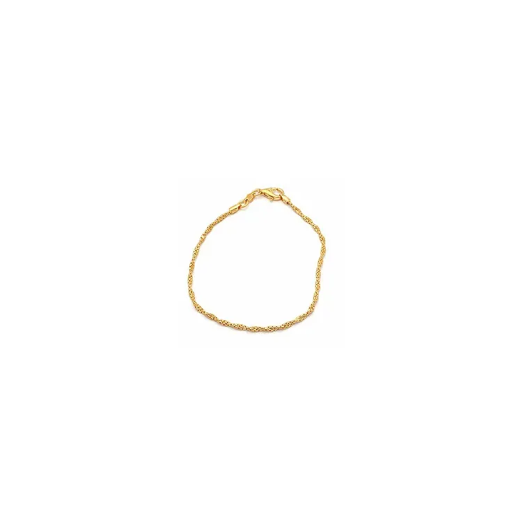 Gewundenes Armband aus vergoldetem Sterlingsilber  x 1,9 mm