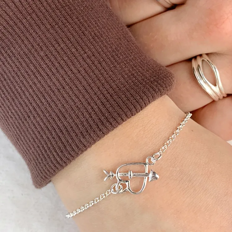 Herz Armband aus Silber und Anhänger aus Silber
