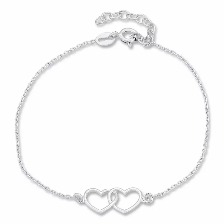 Herz Armband aus Silber und Anhänger aus Silber