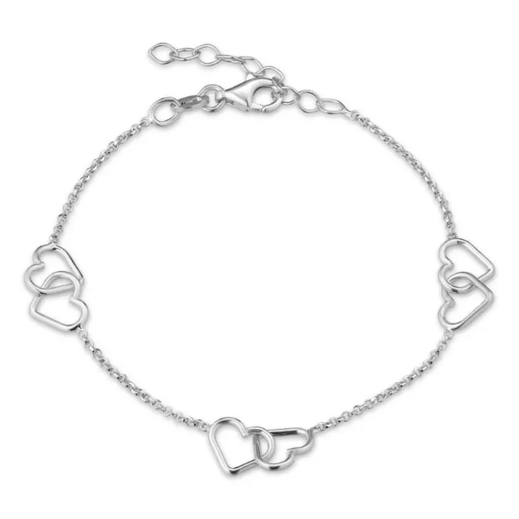Herz Armband aus Silber und Anhänger aus Silber