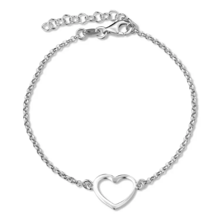 Herz Armband aus Silber und Anhänger aus Silber