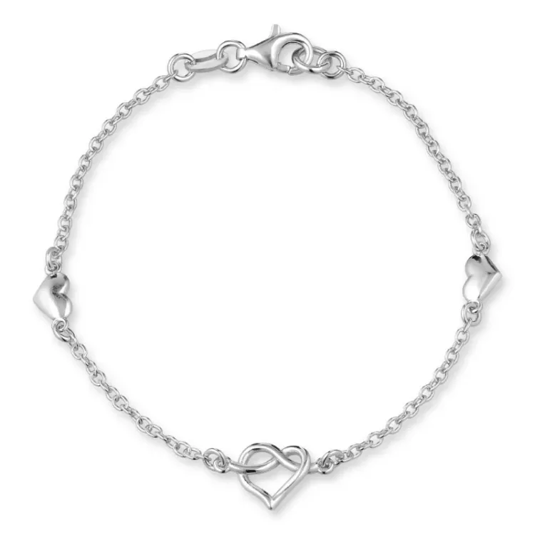 Herz Armband aus Silber und Anhänger aus Silber