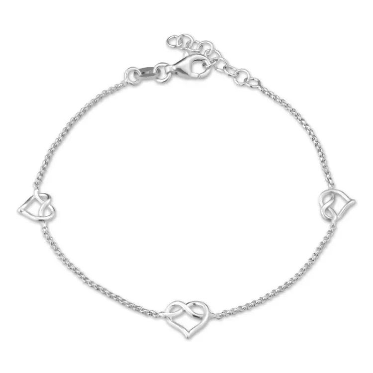 Herz infinity Armband aus Silber und Anhänger aus Silber