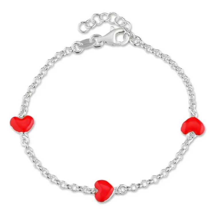 Herz Armband aus Silber und Anhänger aus Silber