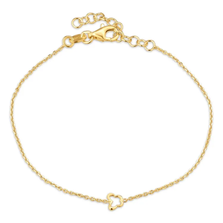 Schmetterling Armband aus vergoldetem Sterlingsilber und Anhänger aus vergoldetem Sterlingsilber