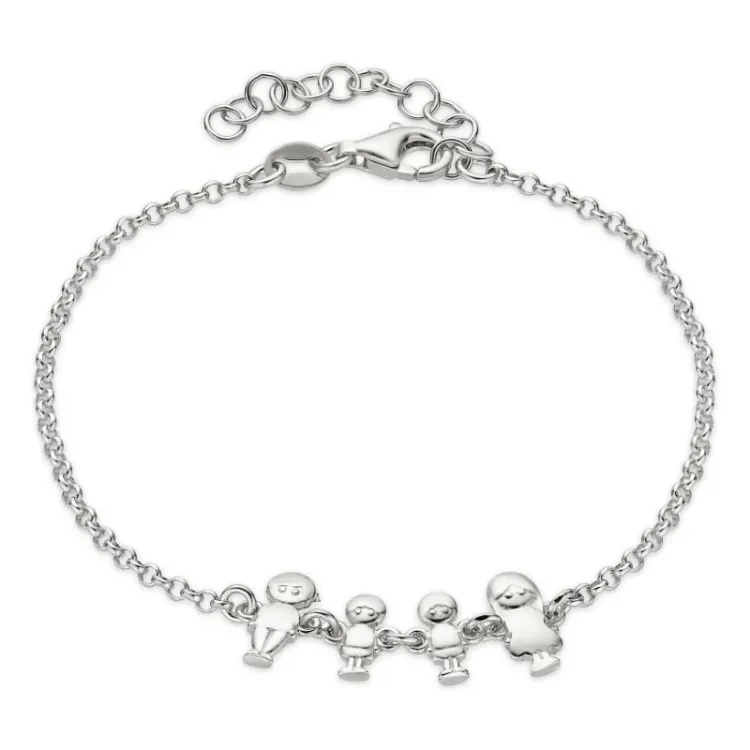 familie Armband aus Silber und Vater - Sohn - Sohn - Mutter aus Silber