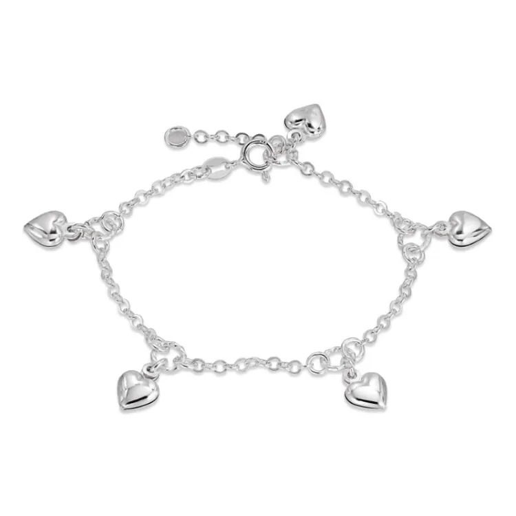 Herz Armband aus Silber und Anhänger aus Silber