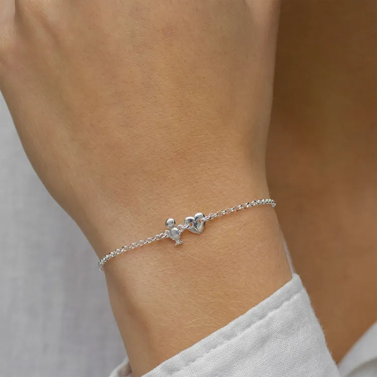 familie Armband aus Silber und Herz - Sohn aus Silber