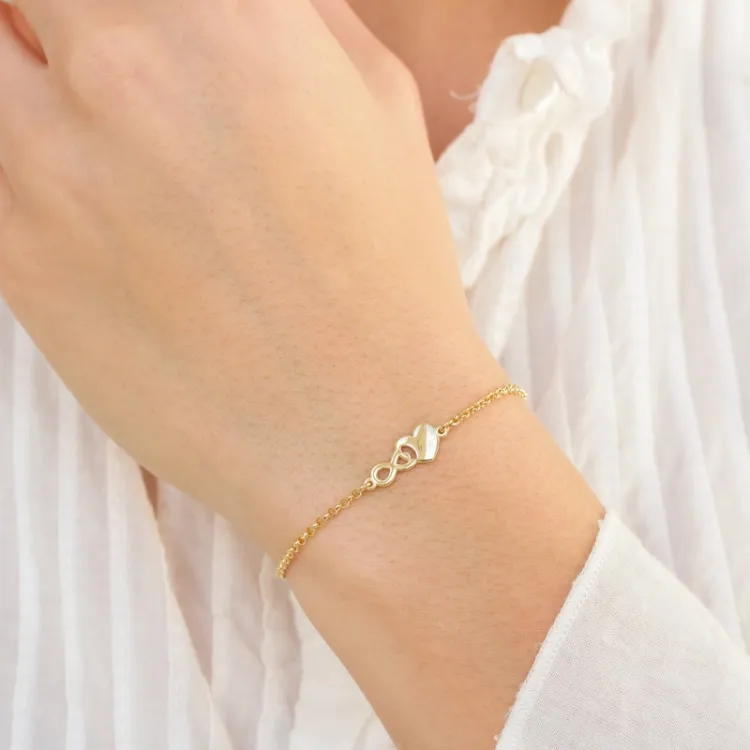 Herz Armband aus vergoldetem Sterlingsilber