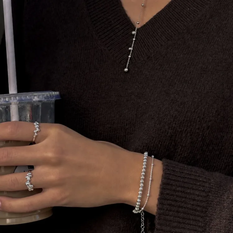 Kugel Armband aus Silber - Bubbly Pure