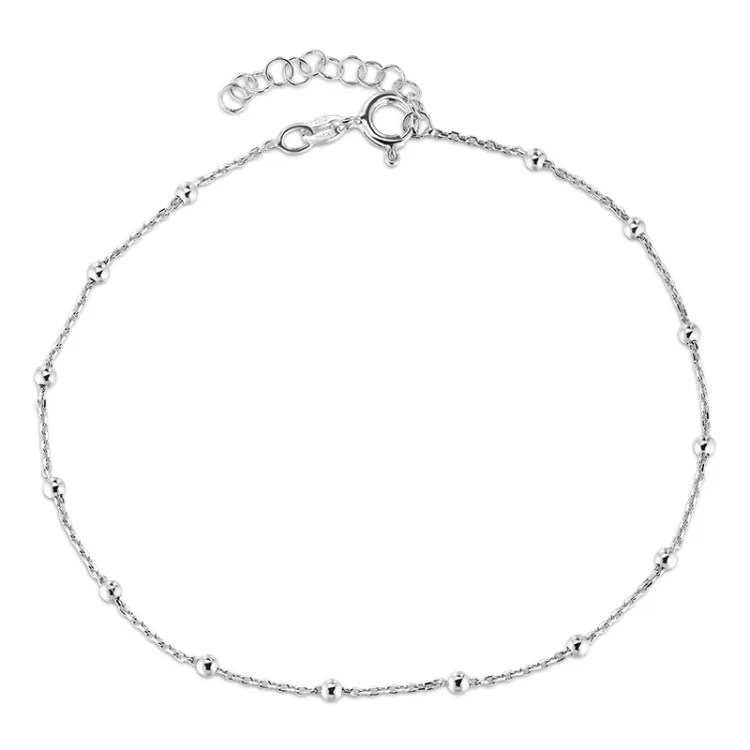 Fußkette aus Silber 24 + 3 cm x 2,6 mm