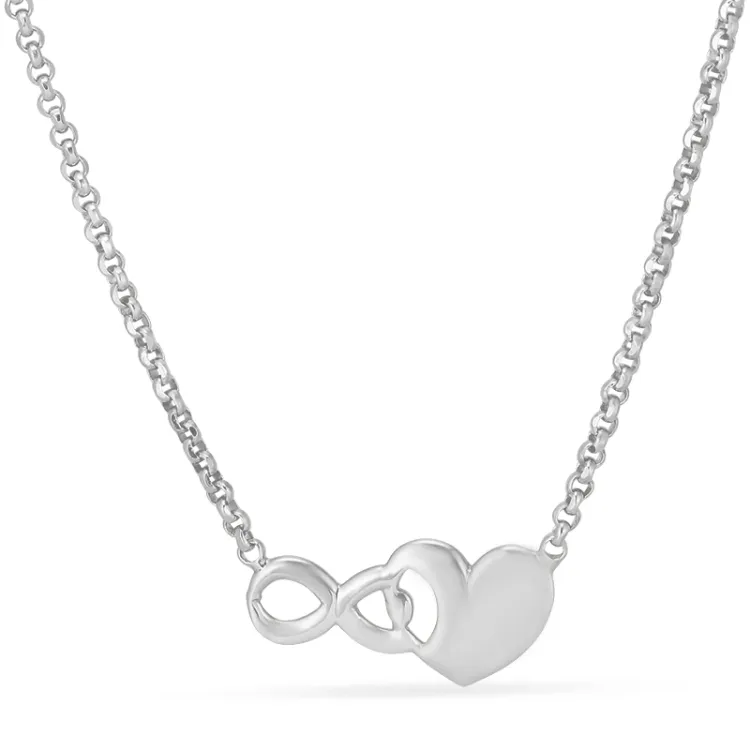 Herz infinity Halskette aus Silber