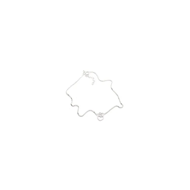 Herz Veneziafußkette aus Silber