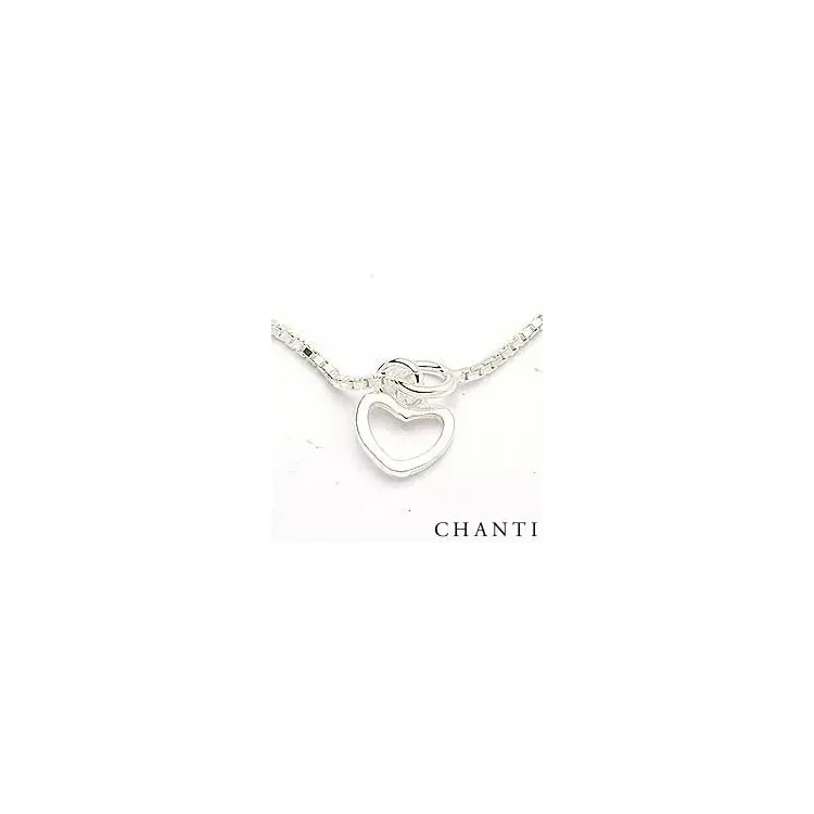 Herz Veneziafußkette aus Silber