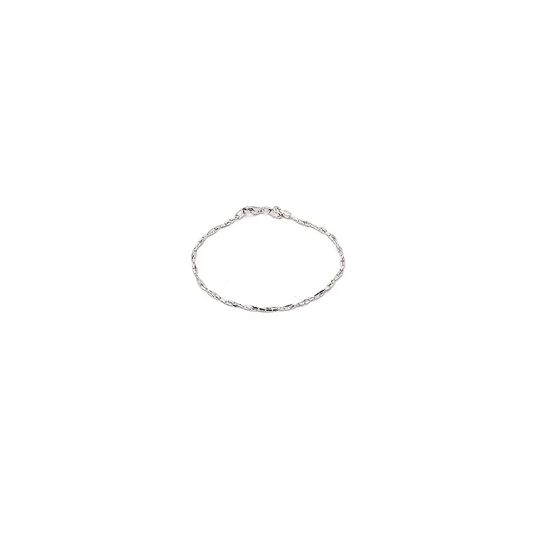 Gewundenes Armband aus rhodiniertem Silber  x 