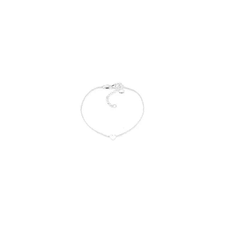 Herz armband aus silber und herzförmiger anhänger aus silber