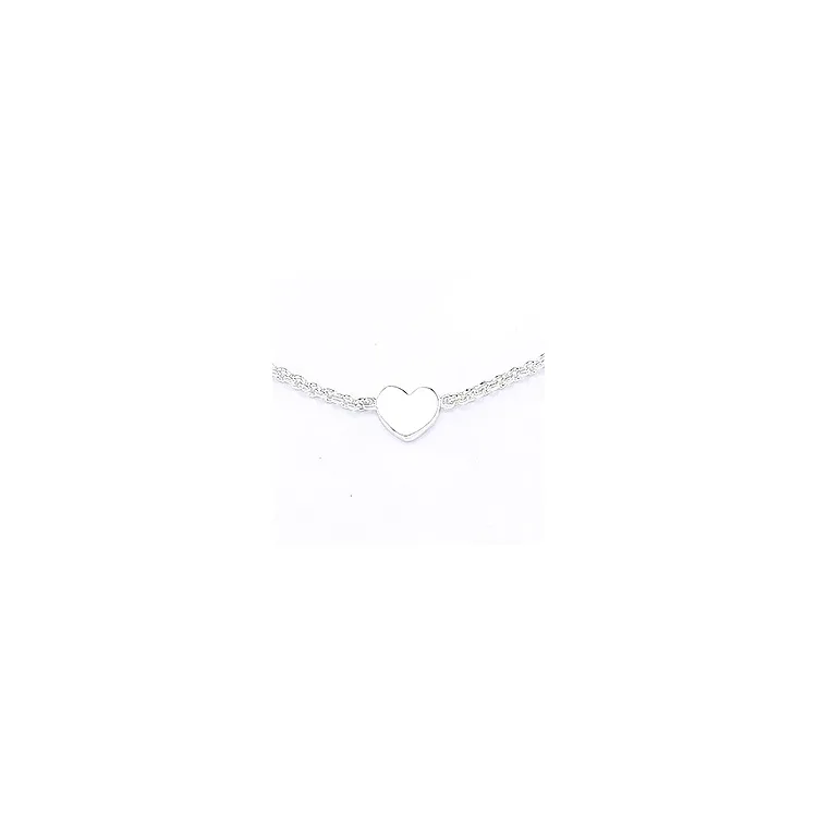 Herz armband aus silber und herzförmiger anhänger aus silber
