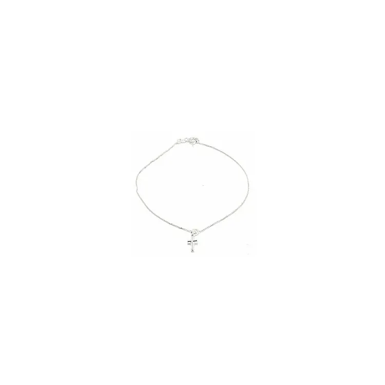 Kreuz Fußkette aus Silber