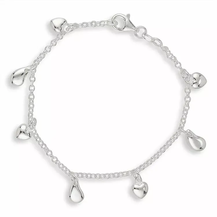 Herz Armband aus Silber und Anhänger aus Silber