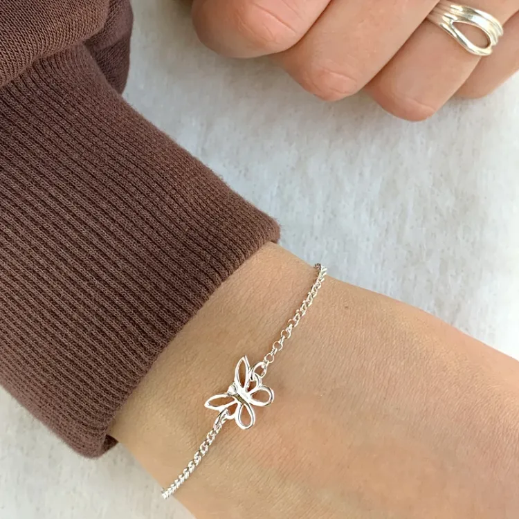 Schmetterling Armband aus Silber