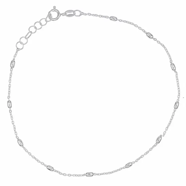 Einfacher fußkette aus silber