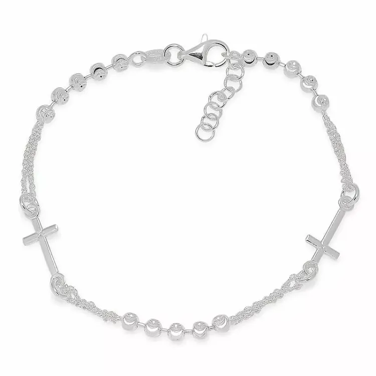 Kreuz Armband aus Silber