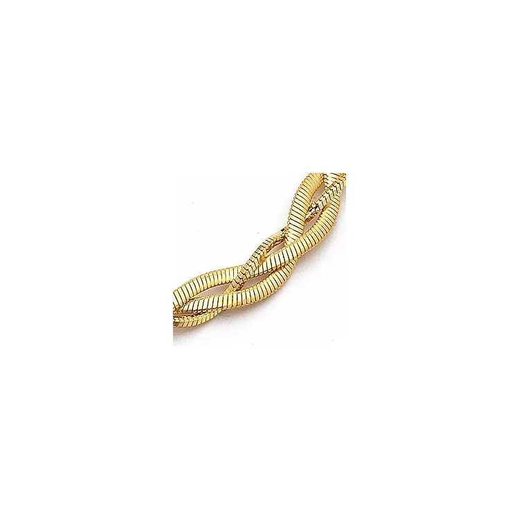 Geflochtenes Armband aus vergoldetem Sterlingsilber x 5,0 mm
