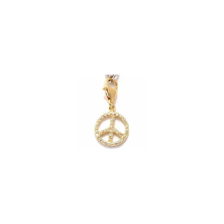Peace Charms Anhänger aus vergoldetem Sterlingsilber 