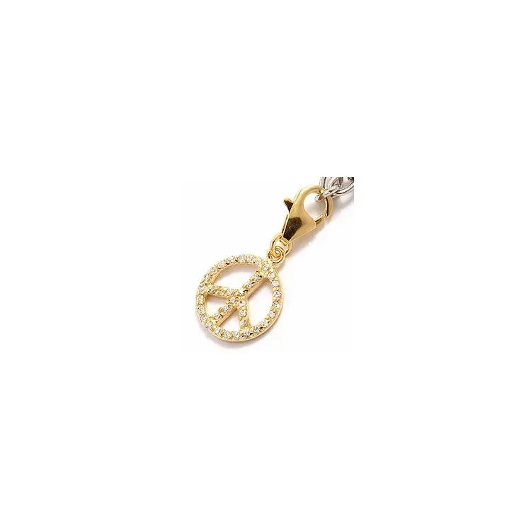Peace Charms Anhänger aus vergoldetem Sterlingsilber 
